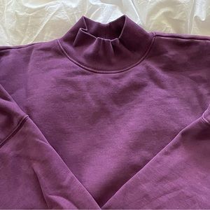 Aritzia TNA maroon mock neck sweatshirt